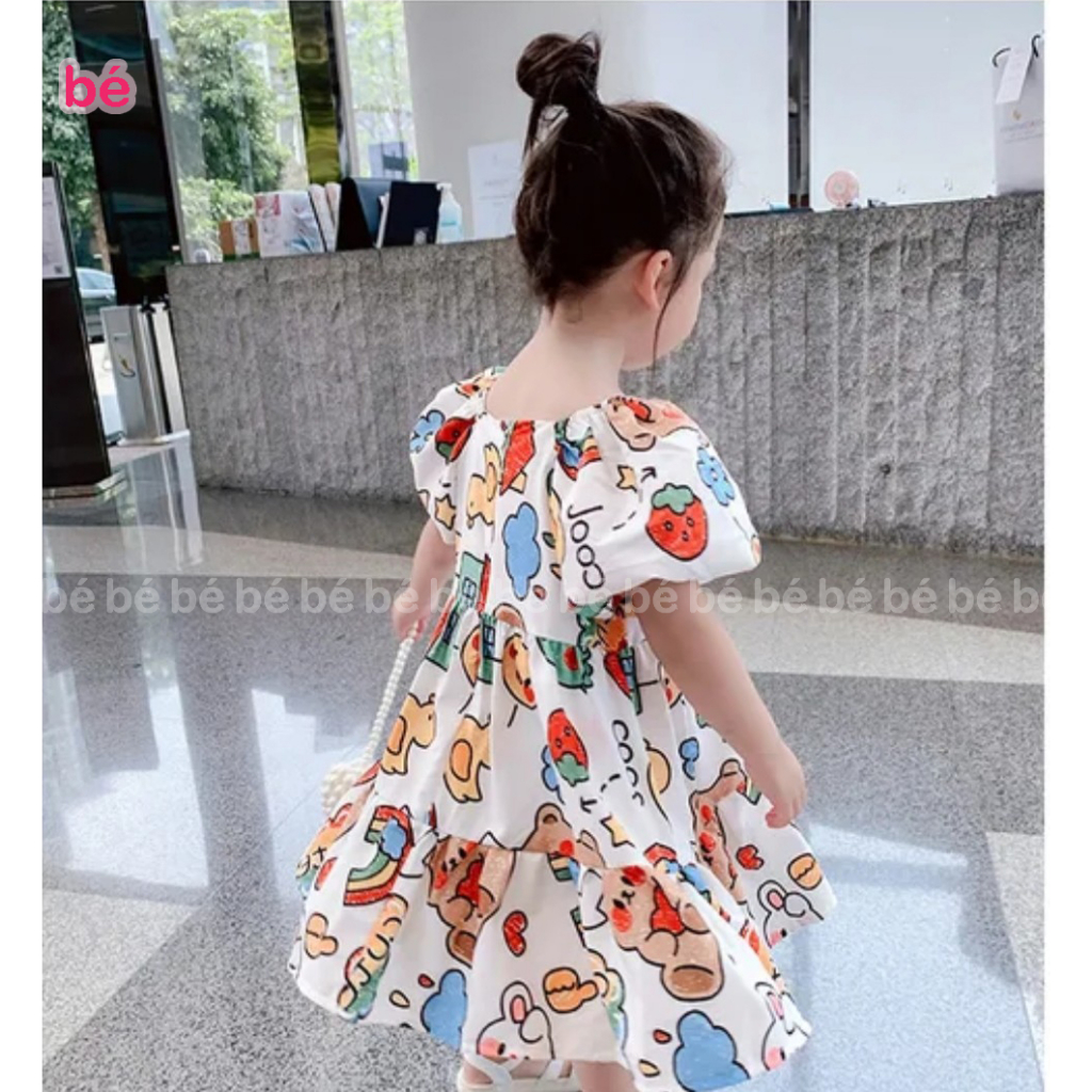 Váy xinh cho bé gái họa tiết dễ thương cực xinh.