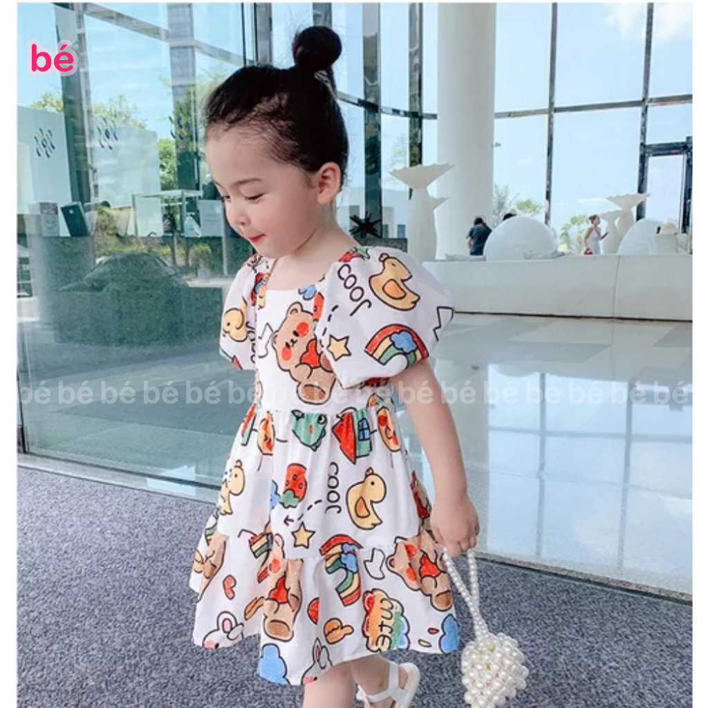 Váy xinh cho bé gái họa tiết dễ thương cực xinh.