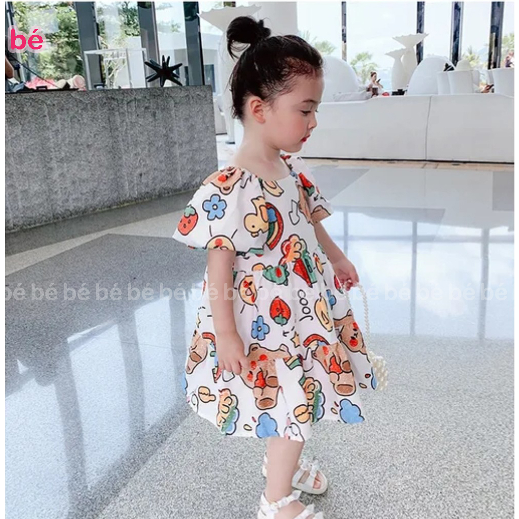 Váy xinh cho bé gái họa tiết dễ thương cực xinh.