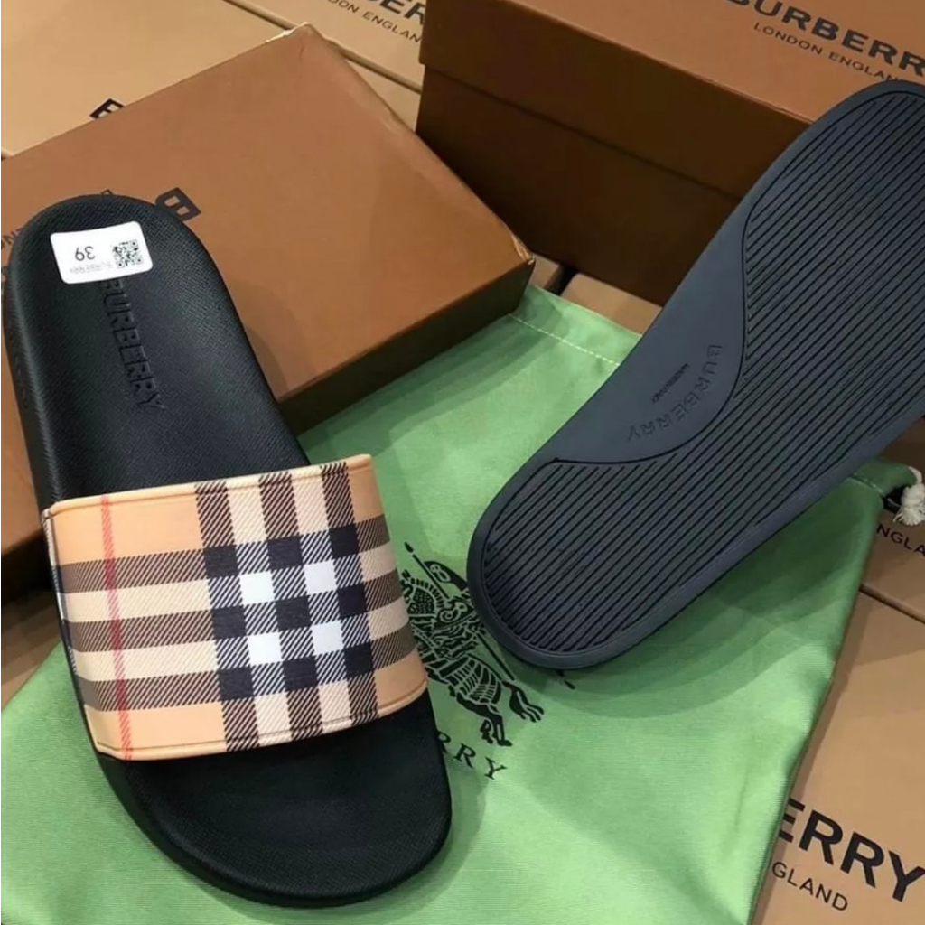 Dép bbr nam cao cấp, dép nam kẻ sọc quai ngang màu vàng đế đen in chữ bbr