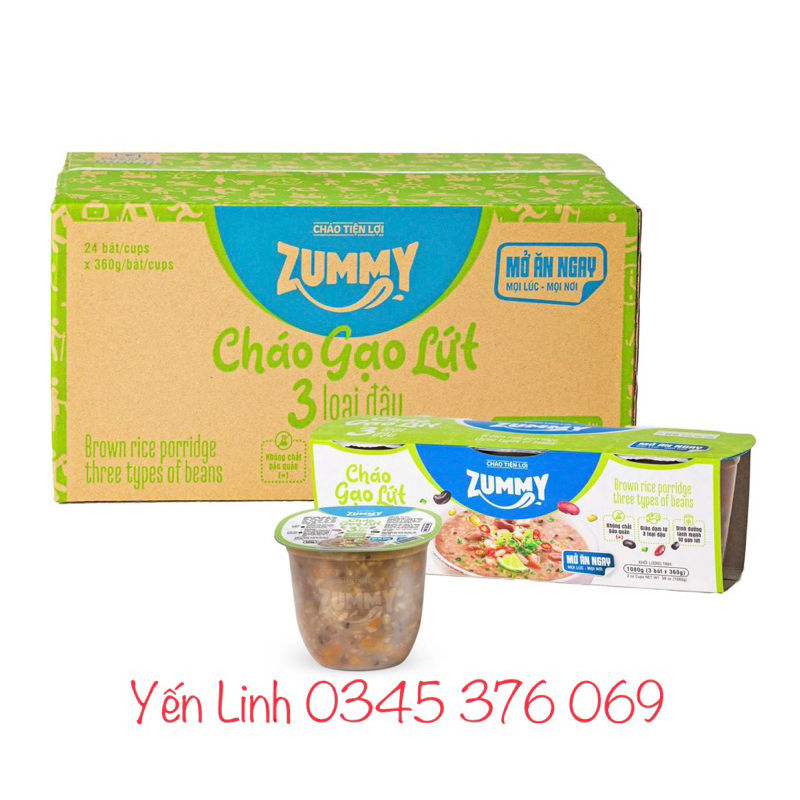 Vi 3 Bát Cháo gạo Lứt 3 loại đậu dành cho người ăn chay