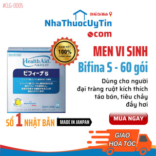 Men vi sinh sống bifina nhật bản, loại s hộp 60 gói hỗ trợ tiêu hóa cho trẻ em, người lớn, bà bầu, táo bón, tiêu chảy