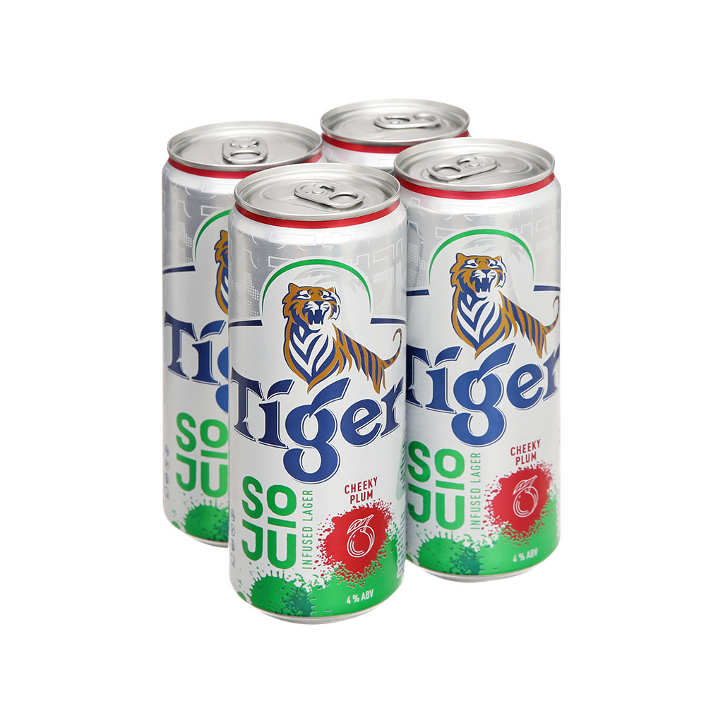 Thùng 20 Lon Bia Tiger Soju vị dưa lưới/ mận 330ml/Lon