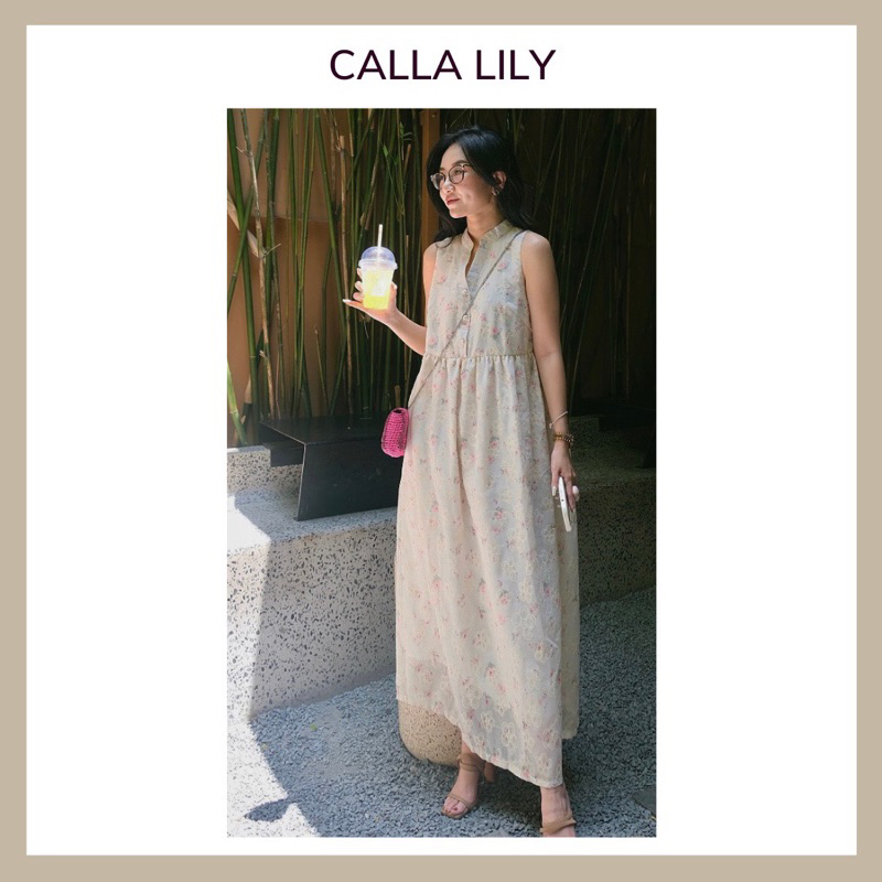 Calla Lily - Đầm babydoll hoa thêu Lychee Dress