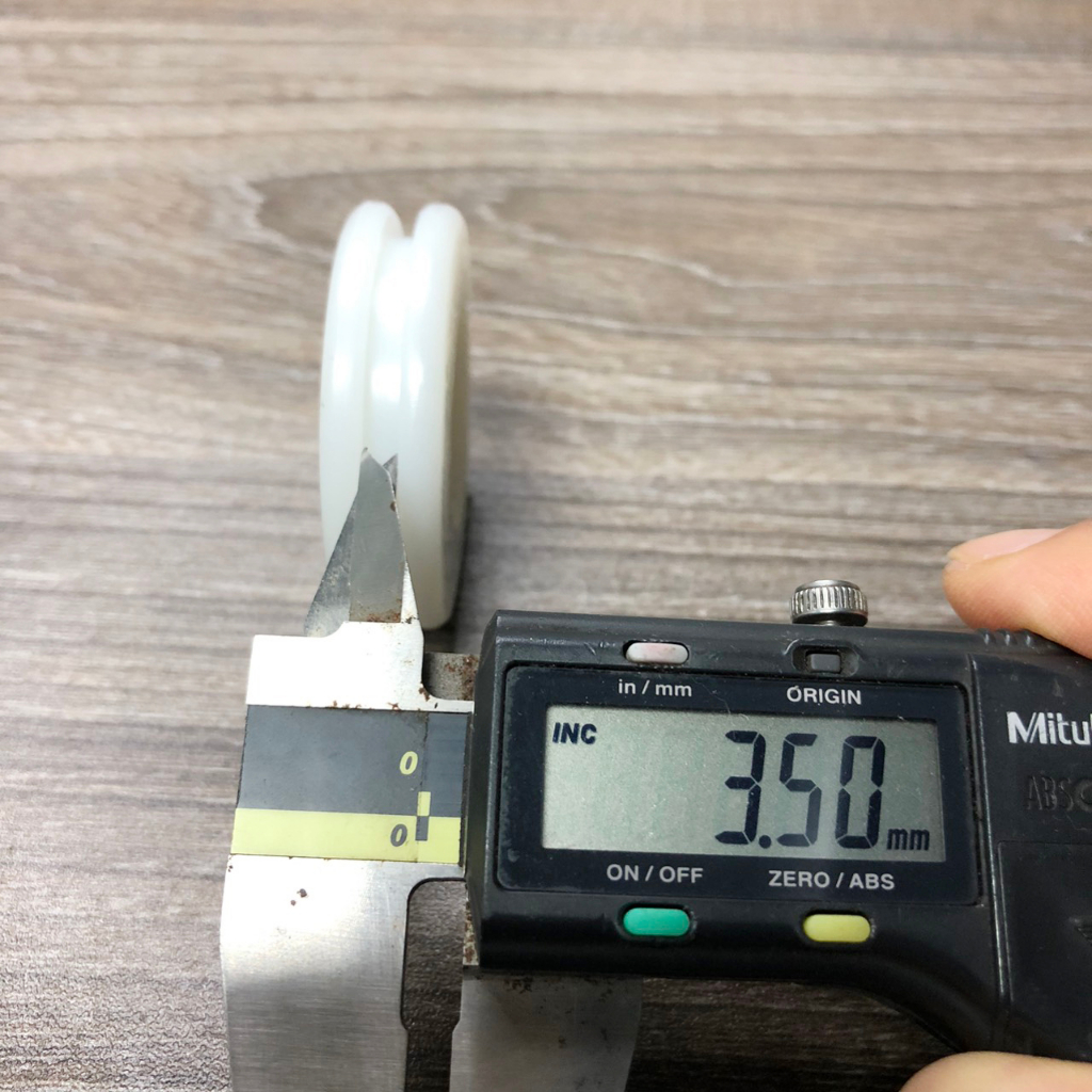 Bánh xe nhựa, Bánh xe cửa lùa, Bánh xe kệ lùa gạch lá ngang phi 47mm