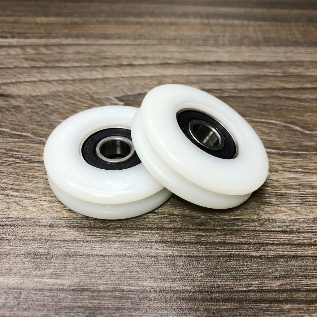Bánh xe nhựa, Bánh xe cửa lùa, Bánh xe kệ lùa gạch lá ngang phi 47mm