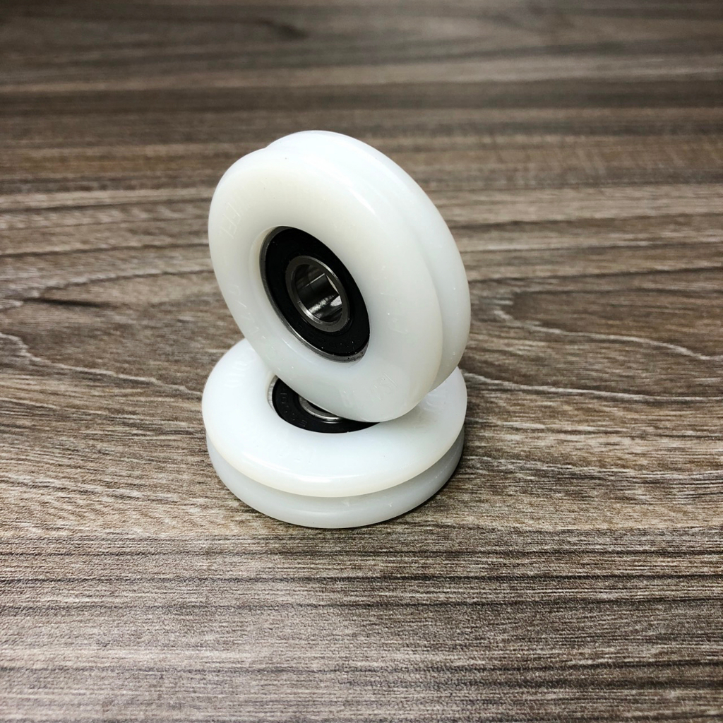 Bánh xe nhựa, Bánh xe cửa lùa, Bánh xe kệ lùa gạch lá ngang phi 47mm