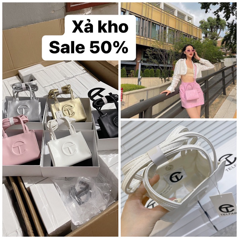 Túi xách nữ Telfar size 17 chất da siêu mềm vừa đeo chéo và cầm tay ảnh thật