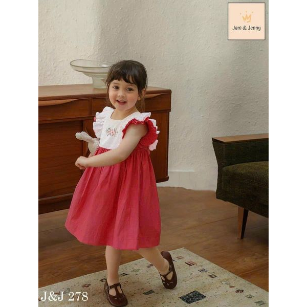 Đầm cánh tiên thêu Bé Gái xuất xịn