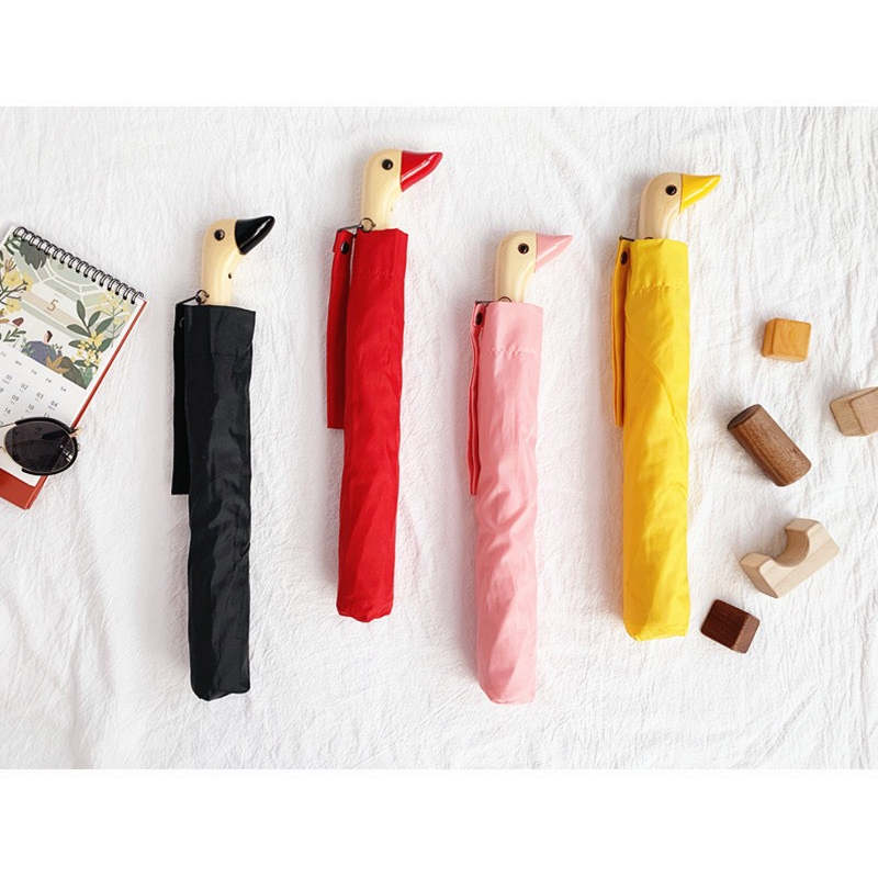 Ô Dù Che Nắng Mưa Vịt Vàng Gấp Gọn Dễ Thương