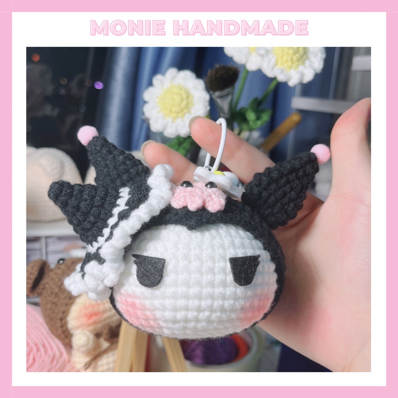 Móc khoá Kuromi len handmade xinh xắn