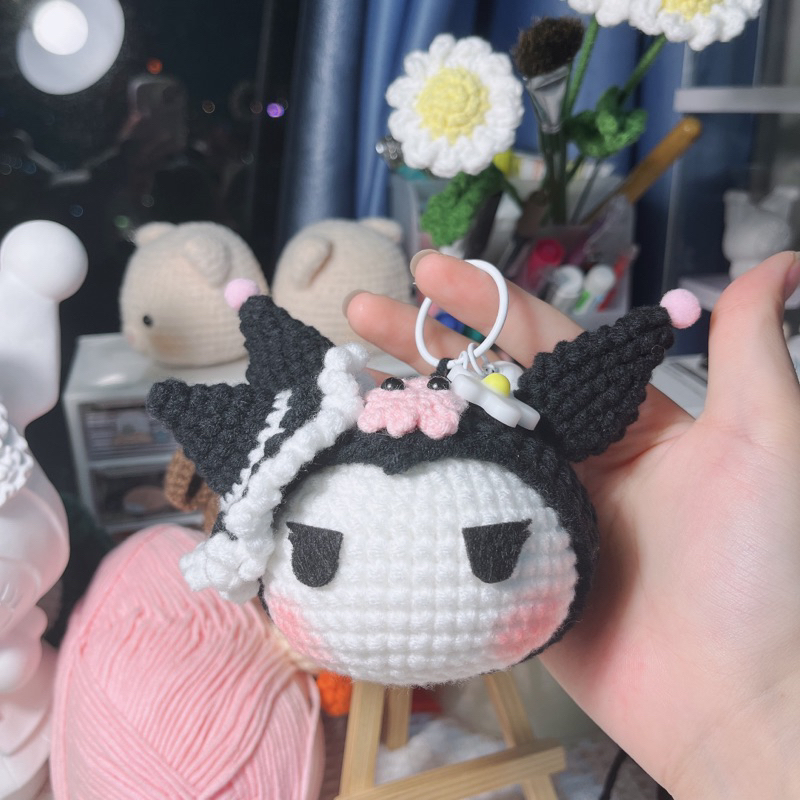 Móc khoá Kuromi len handmade xinh xắn