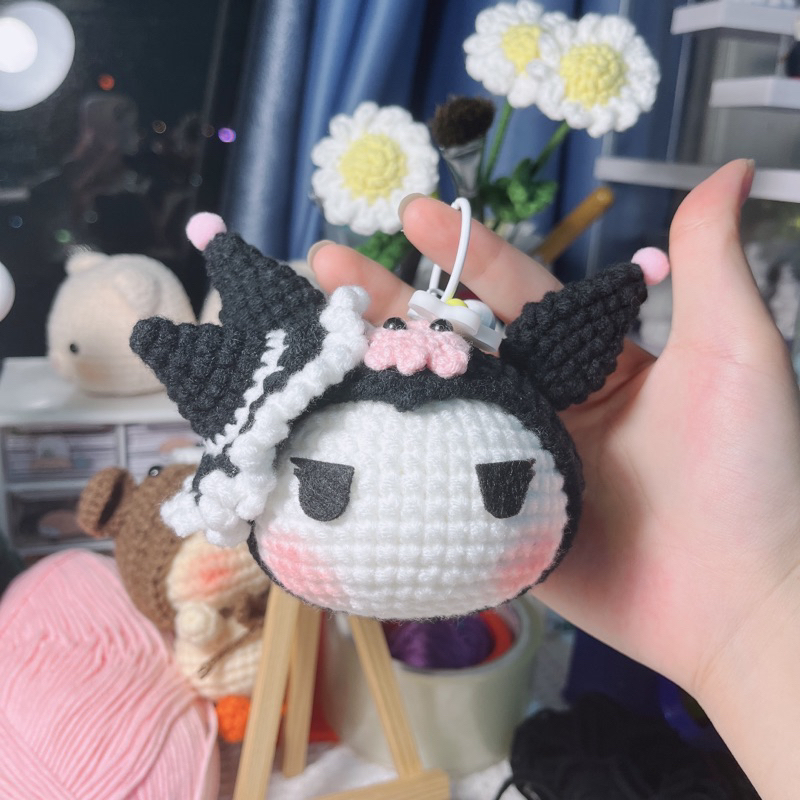 Móc khoá Kuromi len handmade xinh xắn