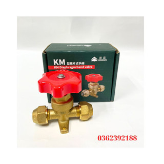 Van chặn tay phi 10 - Van chặn gas lạnh bằng đồng phi 10