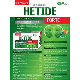 Viên tiểu đêm HETIDE FORTE  - Giảm hội chứng bàng quang kích thích, dùng cho người tiểu đêm, tiểu nhiều lần.