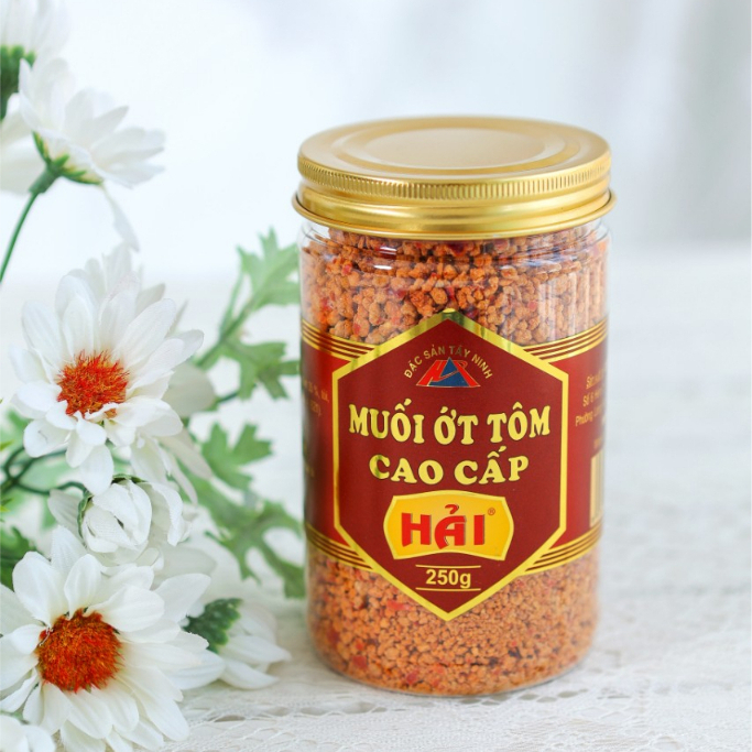 (250g) Muối ớt tôm cao cấp (hũ nắp nhôm sang trọng) muối Hải Tây Ninh