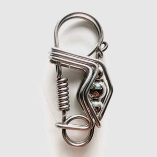 Móc khoá thủ công Inox 304 có 3 viên bi