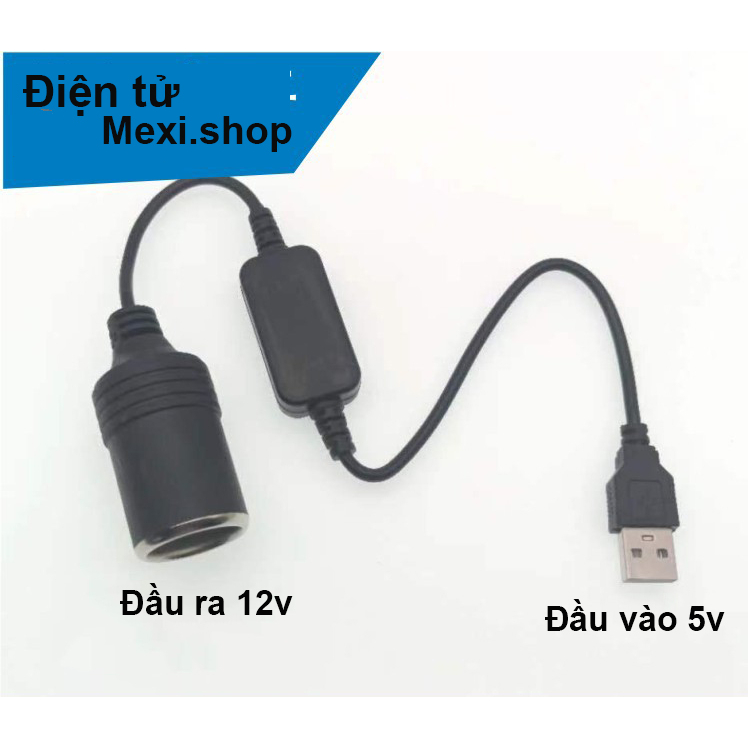 Ổ cắm điện USB xe hơi,Đầu chuyển đổi ổ cắm bật lửa điện xe hơi cổng USB 5V 2A sang 12V 8W tiện lợi