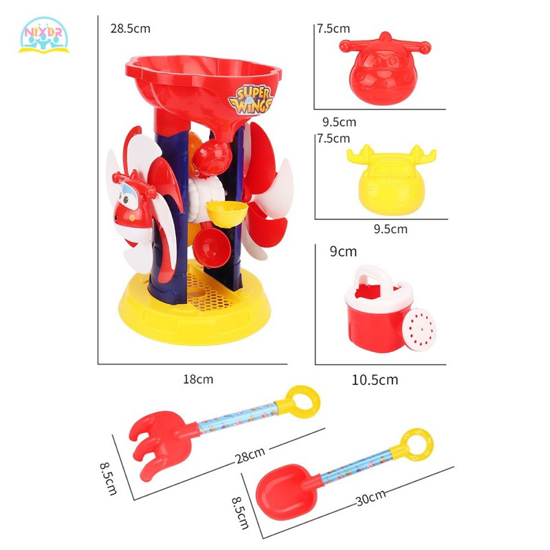 Đồ chơi guồng quay xúc cát,hạt muồng,hạt sứ, bộ đồ chơi xúc cát đi biển cho bé