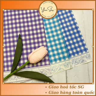 Giấy Gợn Sóng Gói Hoa Loại Thường Giấy Bó Hoa Họa Tiết Caro Phụ Kiện Làm Hoa Gói Hoa