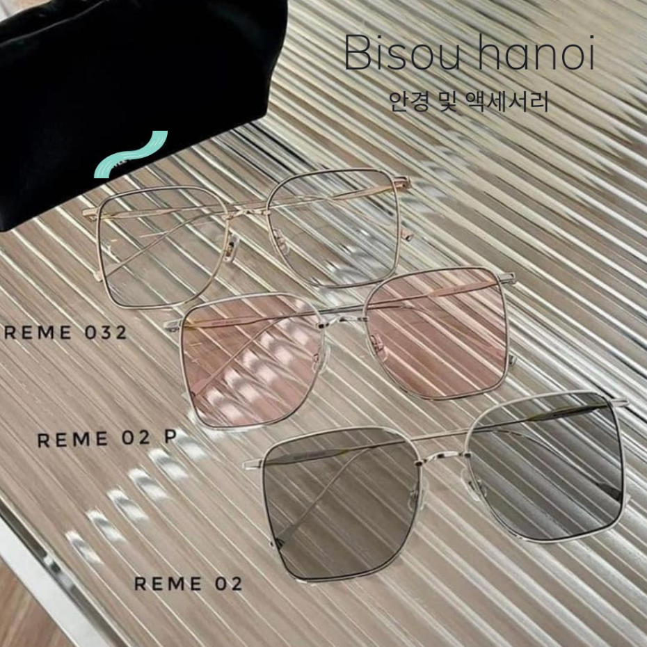 Kính mát thời trang nữ kim loại dáng vuông 𝐑𝐄.𝐌𝐄 KSC02 Bisouhanoi
