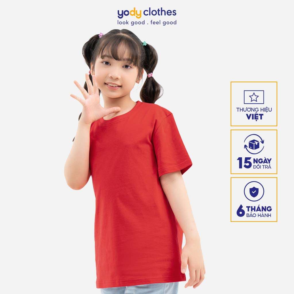 Áo thun phông trẻ em YODY vải cotton USA thoáng mát mau khô an toàn cho da bé TSK6358