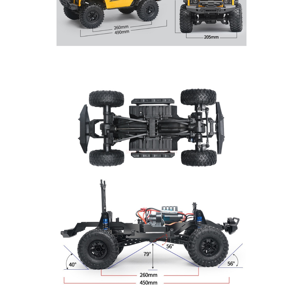 Xe ô tô địa hình ZP1005 điều khiển từ xa Max Tiger tỷ lệ 1/10 zp1001 zp1002 traxxas trx-4 land rover HB HuangBo ZP 1005
