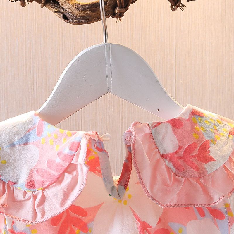 Đầm dài tay cô gái trẻ em mùa hè 2023 mới váy hoa xù xì điệu đà trẻ em cho bé trai và bé gái hàn quốc mùa hè tặng túi.