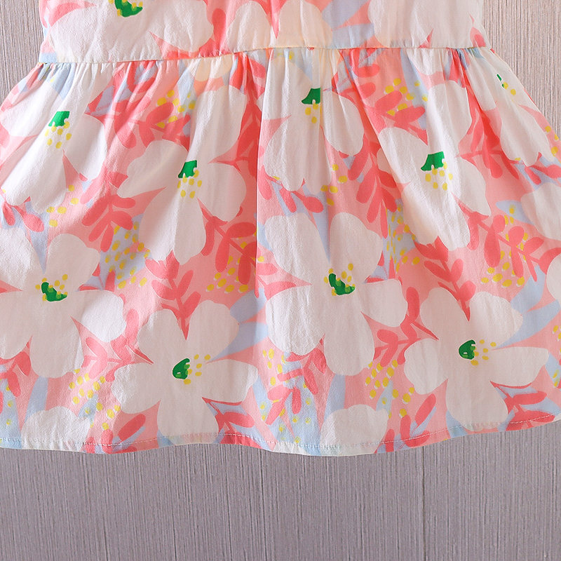 Đầm dài tay cô gái trẻ em mùa hè 2023 mới váy hoa xù xì điệu đà trẻ em cho bé trai và bé gái hàn quốc mùa hè tặng túi.