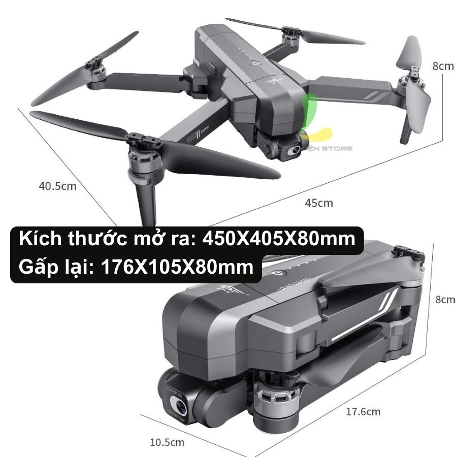 < Bộ 2 PIN> Flycam SJRC F11s 4K Pro 3Km 2021 – Gimbal chống rung 2 trục và chống rung điện tử EIS -thời gian bay 30 phút | BigBuy360 - bigbuy360.vn