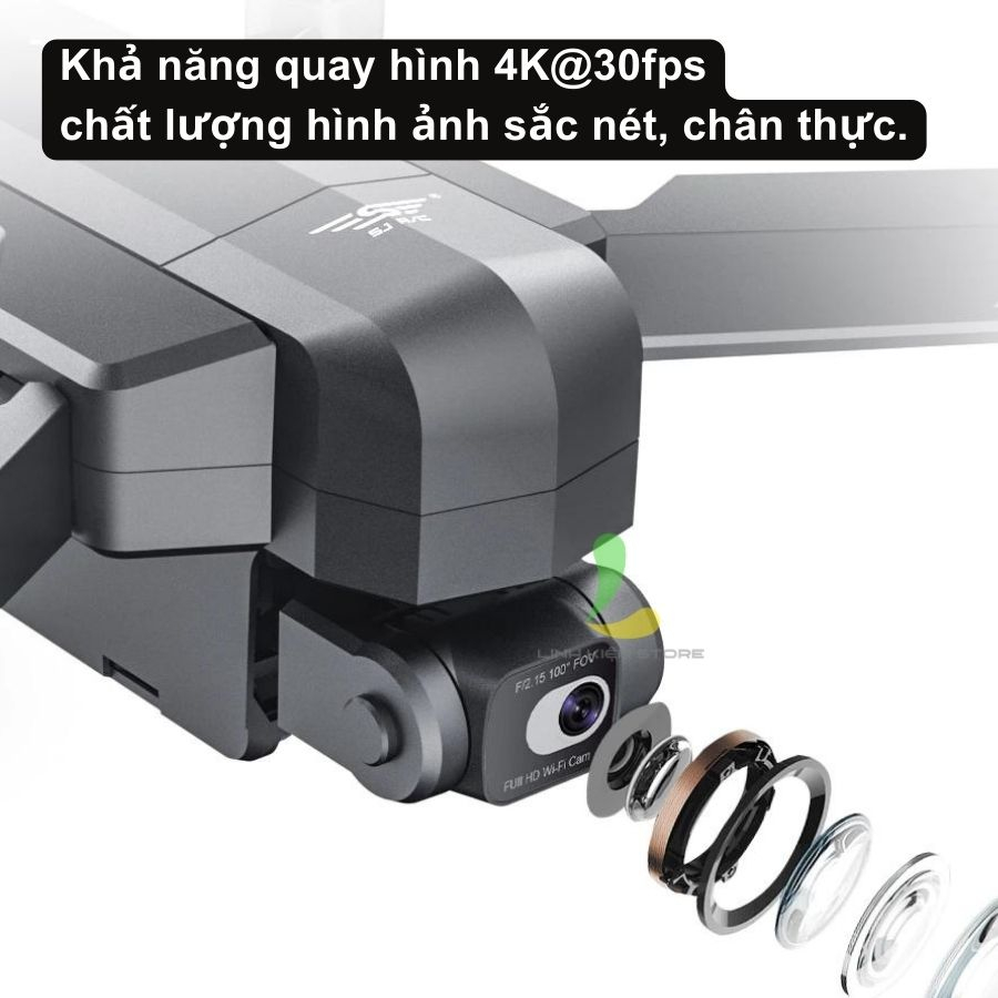 < Bộ 2 PIN> Flycam SJRC F11s 4K Pro 3Km 2021 – Gimbal chống rung 2 trục và chống rung điện tử EIS -thời gian bay 30 phút | BigBuy360 - bigbuy360.vn