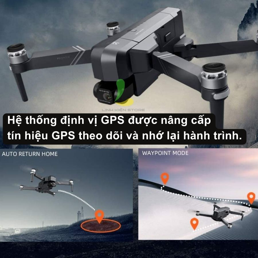 < Bộ 2 PIN> Flycam SJRC F11s 4K Pro 3Km 2021 – Gimbal chống rung 2 trục và chống rung điện tử EIS -thời gian bay 30 phút | BigBuy360 - bigbuy360.vn