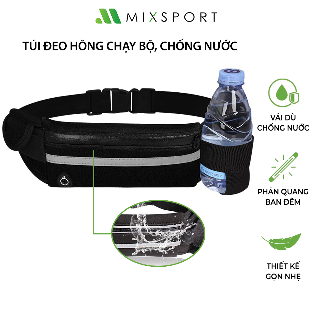 Tui Đeo Hông Chạy Bộ Có Ngăn Chứa Đồ Và Đựng Bình Nước Tiện Lợi MixSport TDH02