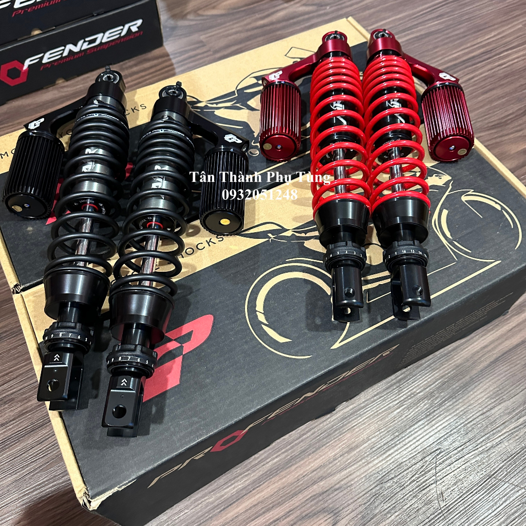 Phuộc Profender SH 150, SH 350i, SH 300i 1 tăng chỉnh có bình (Air Series), BH 3 năm