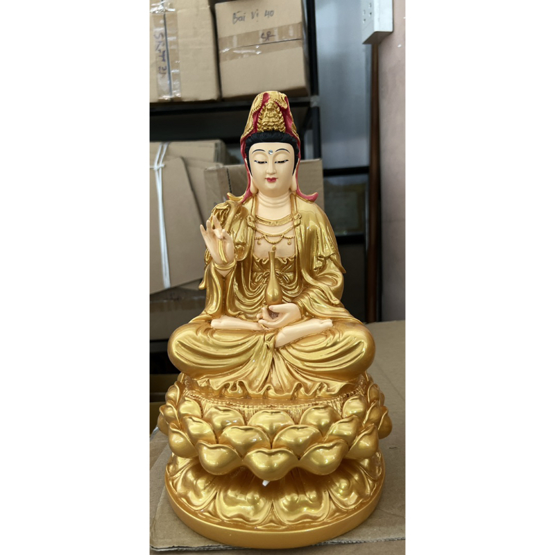 Tượng Phật Bà Quan Thế Âm/Đại Thế Chí bồ tát 30cm