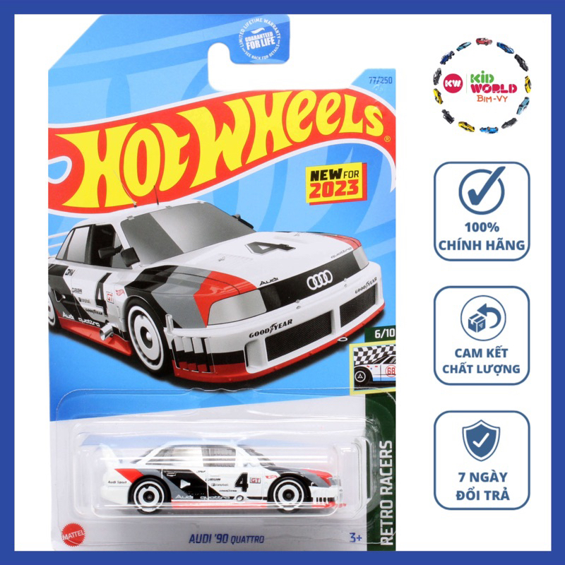 Xe mô hình Hot Wheels basic Audi '90 Quattro HKG35.
