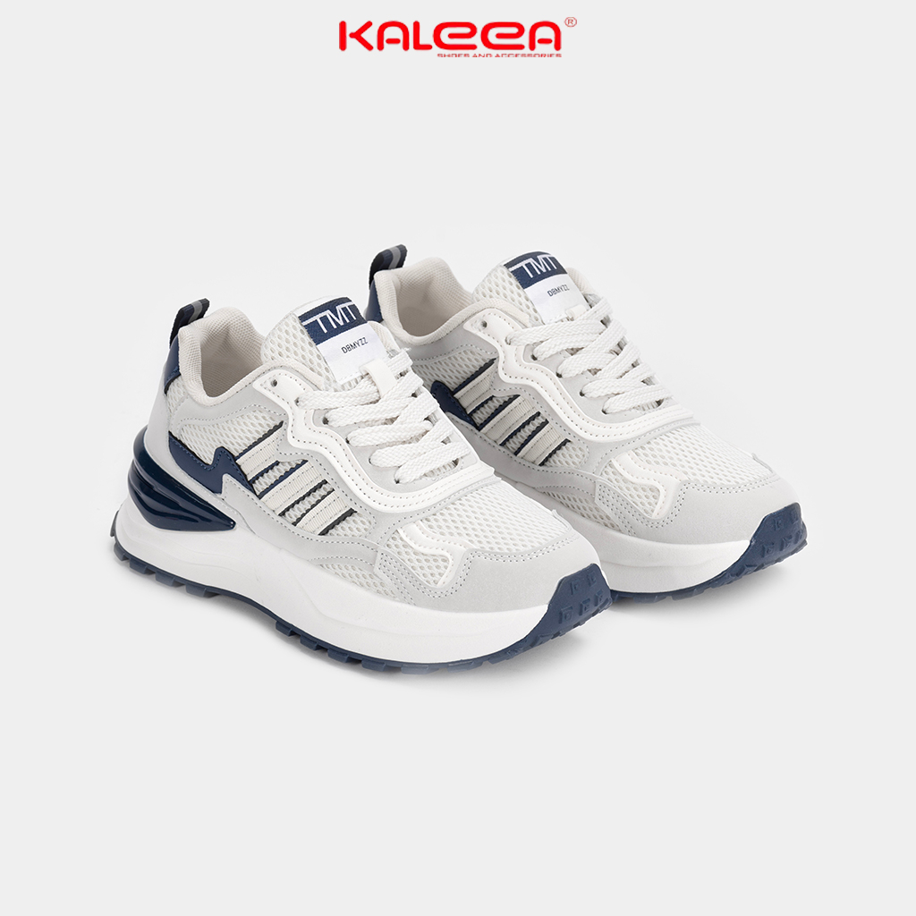 𝗞𝗔𝗟𝗘𝗘𝗔 - Giày Thể Thao Nữ Sneaker Đế Mềm Cao 4p Lưới Khí Dệt Kim Phối Da Đi Thoáng - T92