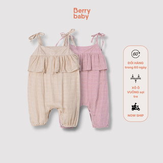 Yếm 2 dây bé gái BERRY dáng xòe vải xô ô vuông mềm mịn YSEE