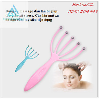 Dụng cụ massage đầu Bi giúp thư giãn xã stress, Cây lăn mát xa da đầu cầm tay