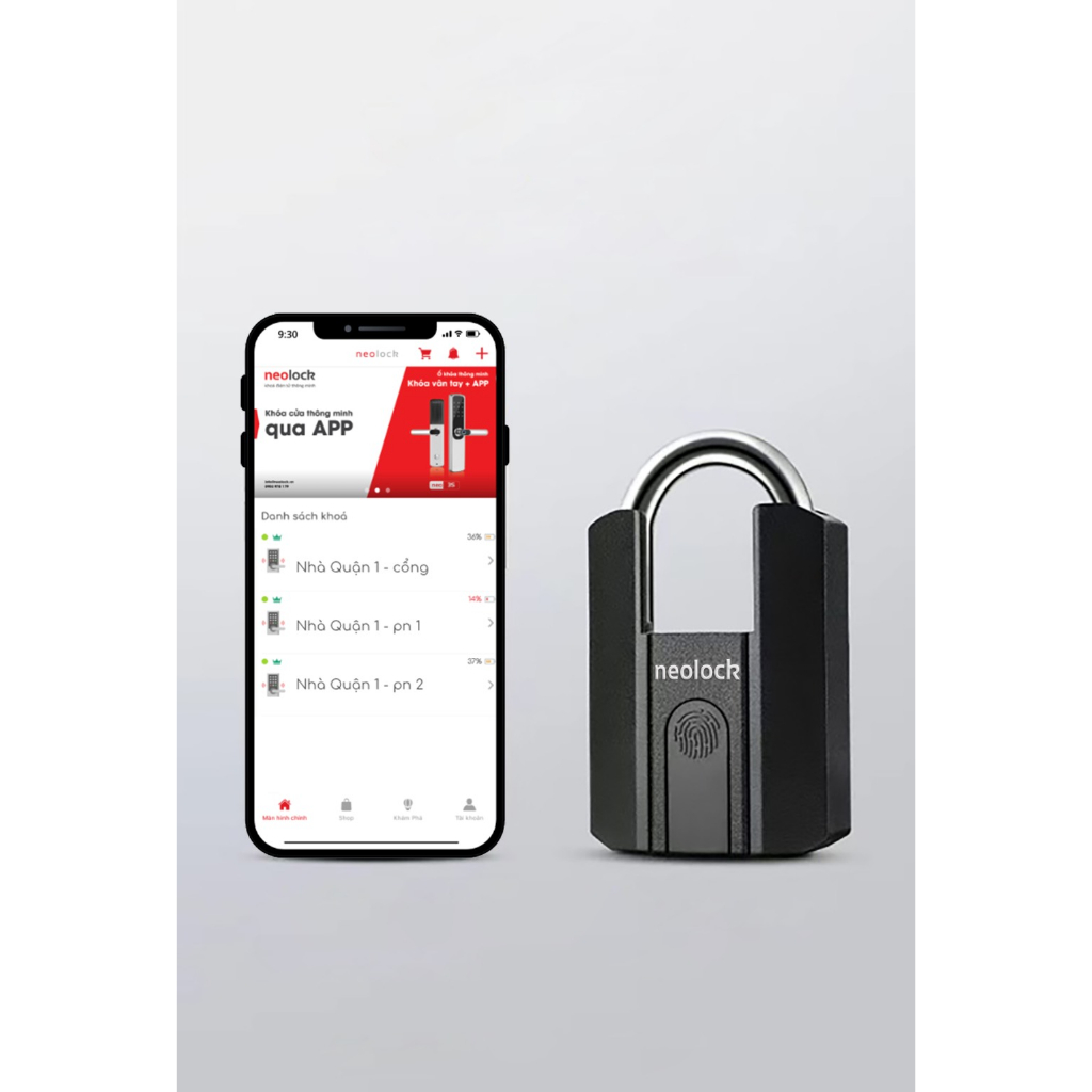 Ổ khóa vân tay thông minh POK79 neolock