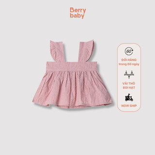 Áo 2 dây bé gái BERRY bản to dáng xòe vai cánh tiên vải thô boi hạt YVONNE