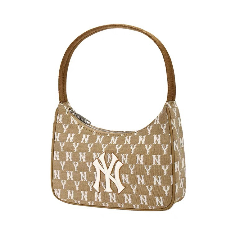 MLB-Túi đeo vai hình chữ nhật Monogram Jacquard Hobo