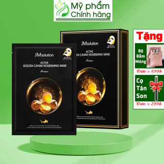 Mặt Nạ JM Solution Trứng Cá Vàng [HỘP 10 MIẾNG] Active Golden Caviar Nourishing Mask Prime 30ml Dưỡng Sáng Da Mềm Mịn