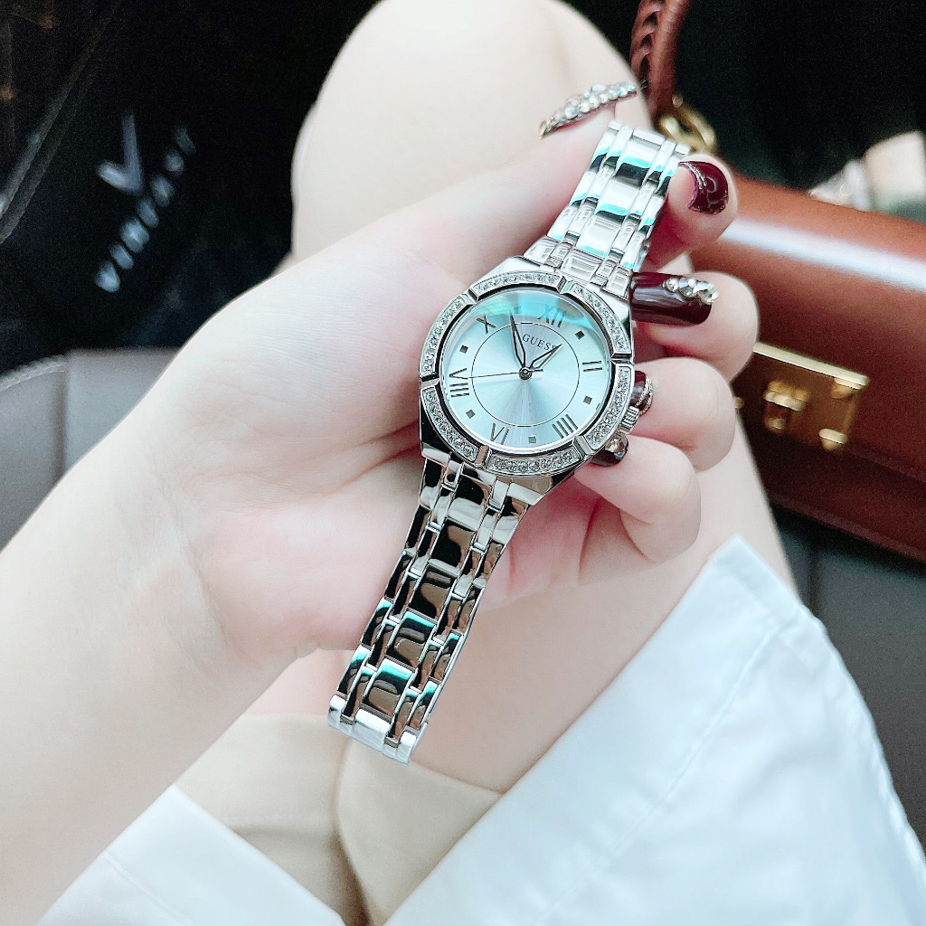 Có Bill - Đồng Hồ Nữ Guess GW0033L1 màu bạc size mặt 36mm dây thép
