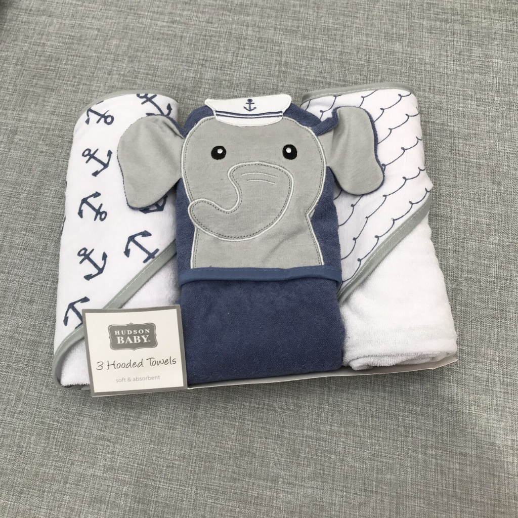 Set 3 khăn ủ HUDSON baby, chăn ủ cotton, ủ choàng cho bé ra ngoài