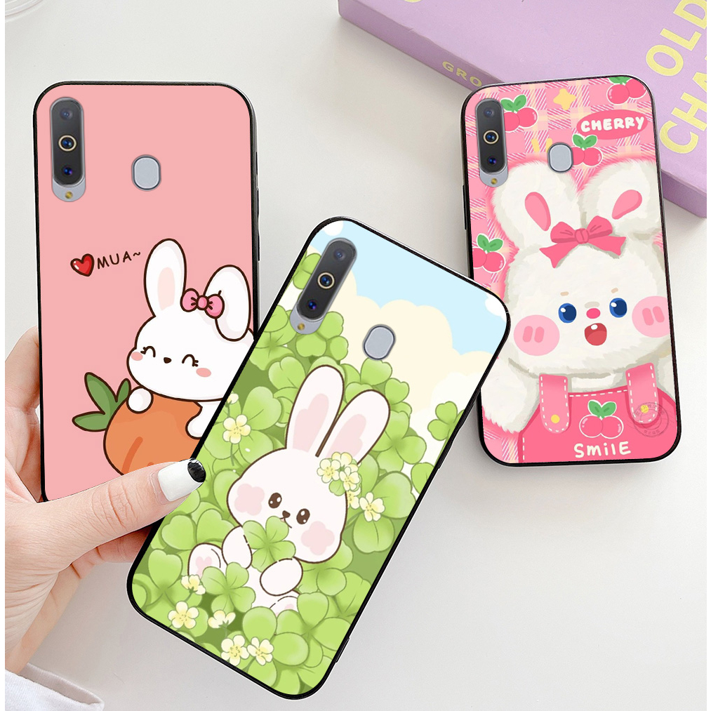 Ốp lưng Samsung a8s / a9 2019 in hình thỏ trắng cute dễ thương