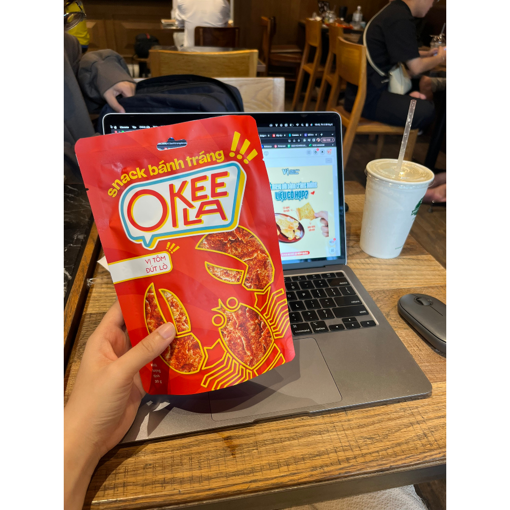 Snack Bánh Tráng OKEELA Vị Tôm Đút Lò - Túi 30g Đồ Ăn Vặt Giá Rẻ Sài Gòn