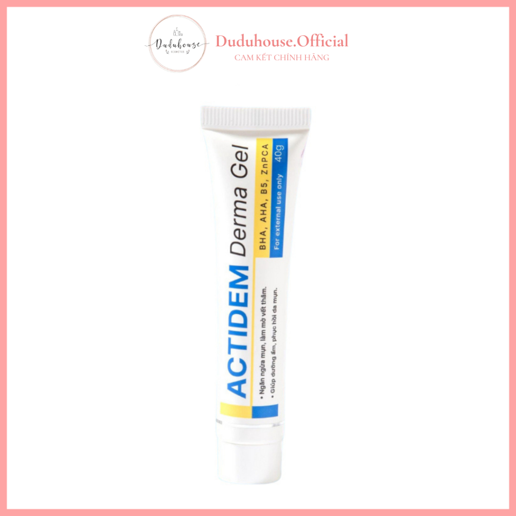 Gel Actidem Derma giảm mụn mờ thâm mụn ngăn ngừa mụn tái phát 18g Duduhouse