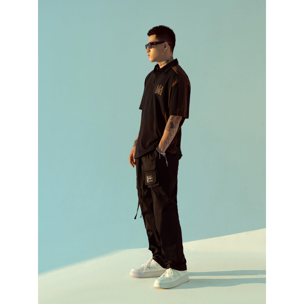 Quần kaki Amand Hang Loose Cargo Pant - Black QK007