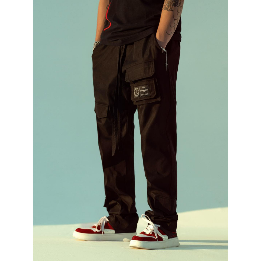 Quần kaki Amand Hang Loose Cargo Pant - Black QK007